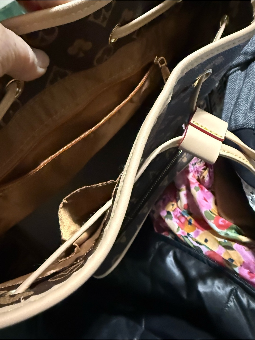 Brown Monogram Drawstring Backpack - Picture 6 of 6